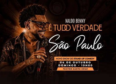 imagem representativa do espet�culo É Tudo Verdade com Naldo Benny no Teatro Santa Cruz