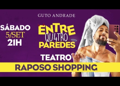 imagem representativa do espet�culo Guto Andrade em Entre Quatro Paredes - Stand-up Comedy +18 no Teatro Raposo