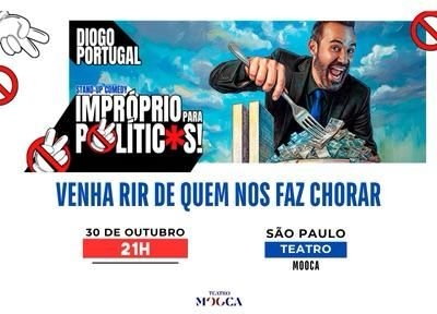 imagem representativa do espet�culo Diogo Portugal - Impróprio para Políticos no Teatro Mooca