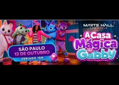 imagem representativa do espet�culo A Casa Mágica da Gabby - Marte Hall