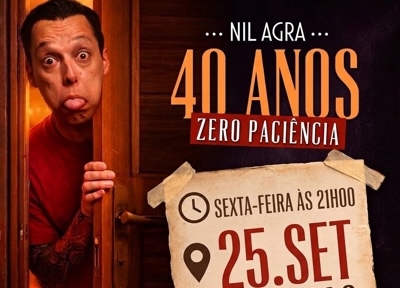 imagem representativa do espet�culo Nil Agra - 40 anos Zero Paciencia