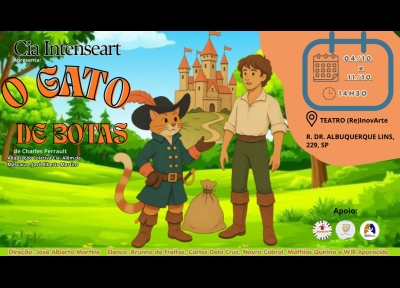 imagem representativa do espet�culo O Gato de Botas - Teatro-Escola ReInovArte