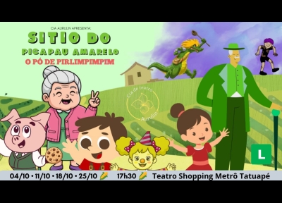 imagem representativa do espet�culo Sítio do Picapau Amarelo - O Pó de Pirlimpimpim