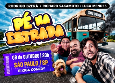 imagem representativa do espet�culo Pé na Estrada - Stand Up Comedy | SP | Bixiga Comedy