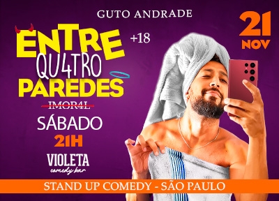 imagem representativa do espet�culo Guto Andrade em Entre Quatro Paredes na Rua Augusta