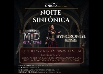 imagem representativa do espet�culo Noite Sinfônica: Especial Metal Divas + Tributo ao Epica