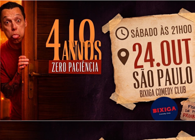 imagem representativa do espet�culo Nil Agra - 40 anos Zero Paciencia - Bixiga