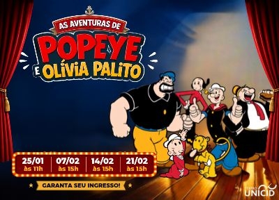 imagem representativa do espet�culo As Aventuras de Popeye e Olivia Palito